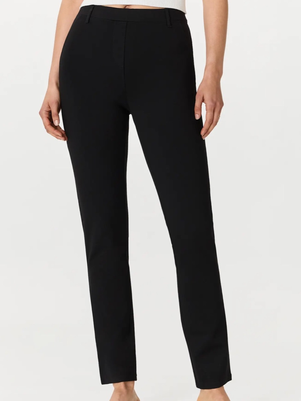 Quince black pull on trousers